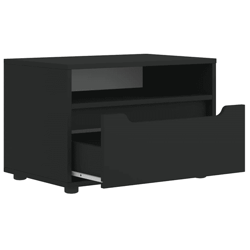 Móvel TV - Modulo de TV - Armário de TV VISNES derivados de madeira preto 60x40x38 cm