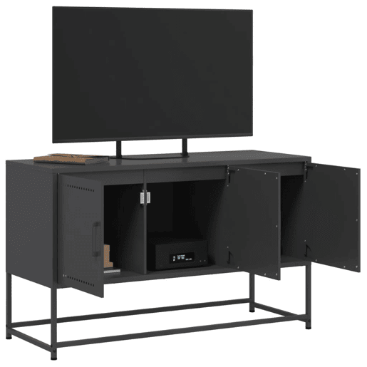 Móvel de TV - Modulo de TV - Armário de TV 100,5x39x60,5 cm aço preto