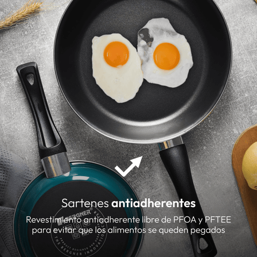 Conjunto de 2 frigideiras CLASSIQUE em + utensílios de cozinha Bergner