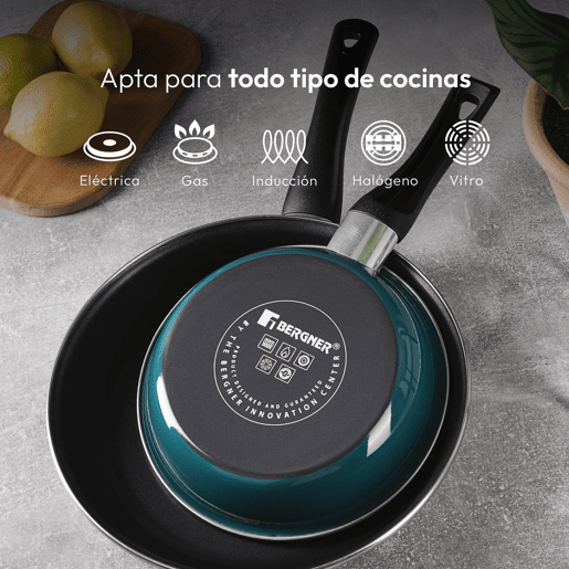 Conjunto de 2 frigideiras CLASSIQUE em + utensílios de cozinha Bergner