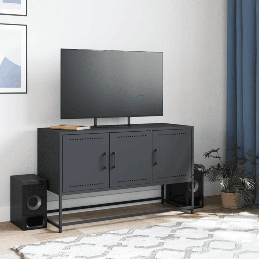 Móvel de TV - Modulo de TV - Armário de TV 100,5x39x60,5 cm aço antracite