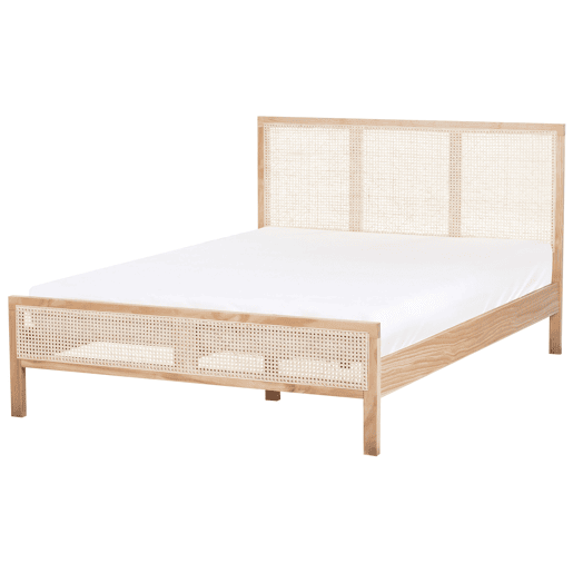 Cama Pinho SALERNAS 140 x 200 cm Castanho claro