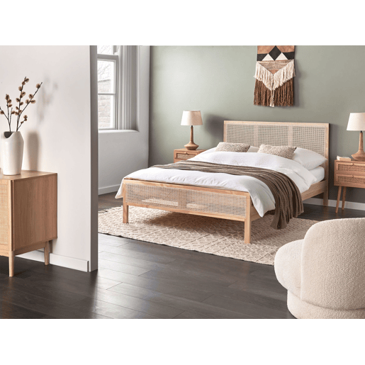 Cama Pinho SALERNAS 140 x 200 cm Castanho claro