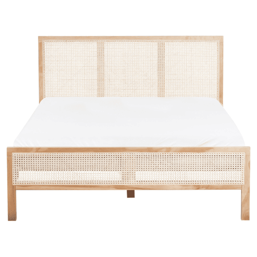 Cama Pinho SALERNAS 140 x 200 cm Castanho claro