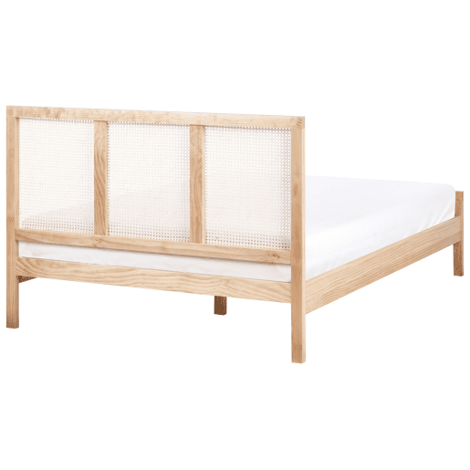 Cama Pinho SALERNAS 140 x 200 cm Castanho claro