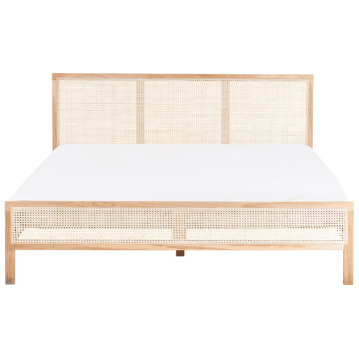Cama Pinho SALERNAS 180 x 200 cm Castanho claro