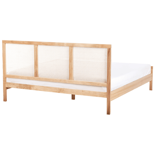 Cama Pinho SALERNAS 180 x 200 cm Castanho claro