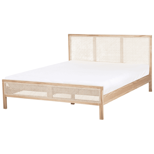 Cama Pinho SALERNAS 160 x 200 cm Castanho claro
