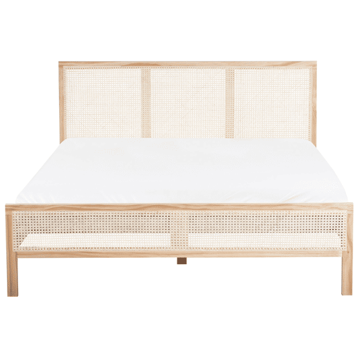 Cama Pinho SALERNAS 160 x 200 cm Castanho claro