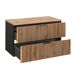 Conjunto mueble lavabo individual espejo LED y columna Gaia Madera y Negro - Lavabo Conjunto mueble lavabo individual espejo LED y columna Gaia Madera y Negro - Lavabo Negro/ Madera