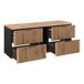 Conjunto mueble lavabo doble espejos LED y columna Gaia Conjunto mueble lavabo doble espejos LED y columna Gaia Madera