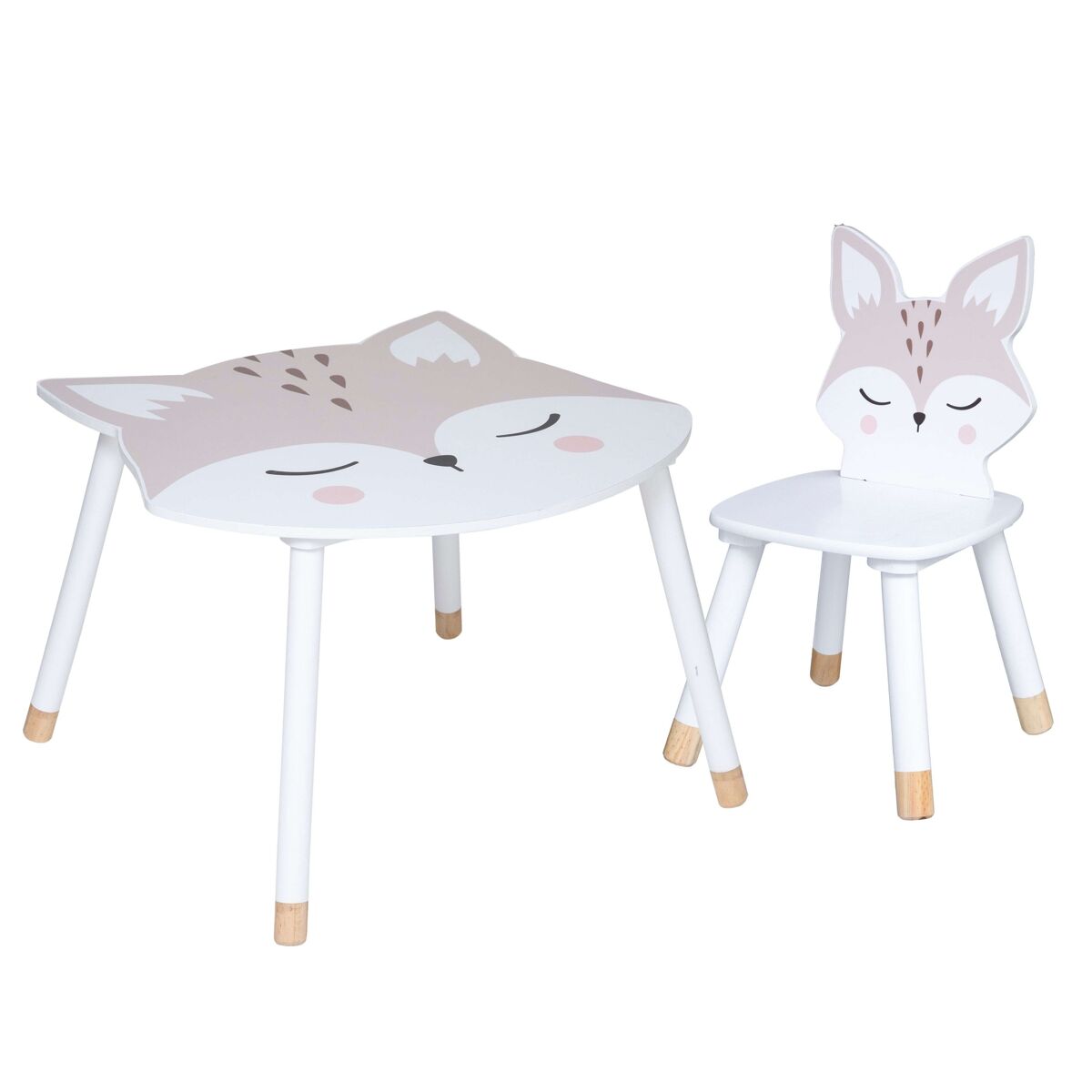Mesa y Silla Infantil Fox Zorro Serigrafía