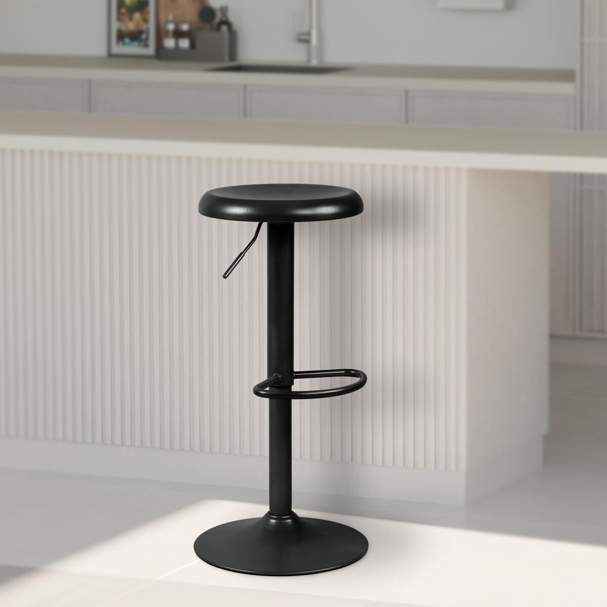 Taburete de bar williston metal negro 38.5x38.5x58 cm