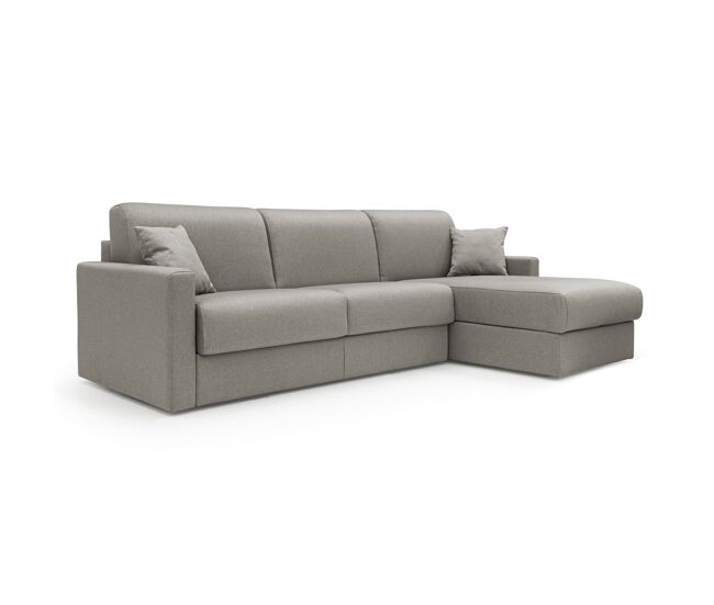 Chris sofá esquinero de 5 plazas en tejido impermeable 248 cm izquierdo (mat. 120x197) taupe