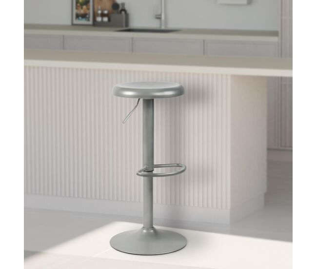 Taburete de bar williston metal plateado 38.5x38.5x58 cm