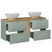 Conjunto mueble lavabo espejos LED columna y 3 armarios de pared Jade Conjunto mueble lavabo espejos LED columna y 3 armarios de pared Jade Verde