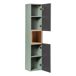 Conjunto mueble lavabo espejos LED columna y 3 armarios de pared Jade Conjunto mueble lavabo espejos LED columna y 3 armarios de pared Jade Verde