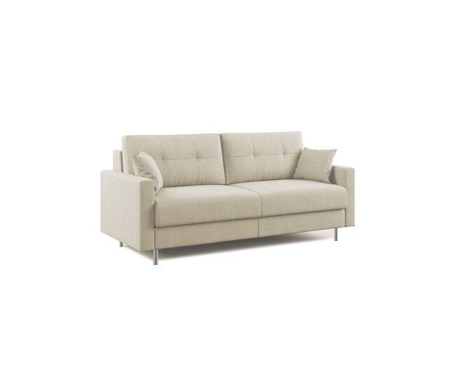 Megan sofá convertible en microfibra extraíble 188 cm (mat. 140x197) crema