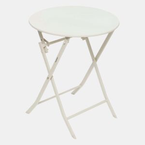 Mesa redonda dobrável para área externa Greensboro, jardim, terraço, estilo moderno, cor argila, 60x71 cm