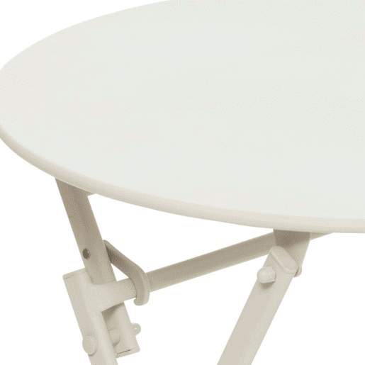 Mesa redonda dobrável para área externa Greensboro, jardim, terraço, estilo moderno, cor argila, 60x71 cm Mesa redonda dobrável para área externa Greensboro, jardim, terraço, estilo moderno, cor argila, 60x71 cm