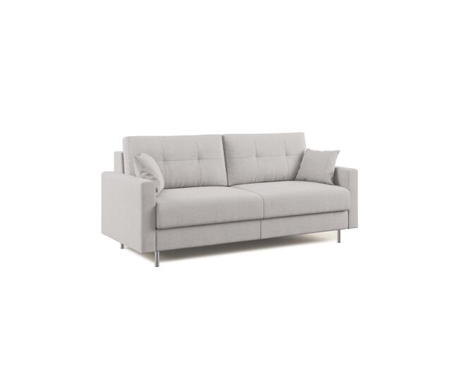 Megan sofá convertible en microfibra extraíble 168 cm (mat. 120x197) gris claro