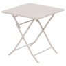 Mesa dobrável quadrada Greensboro para área externa, 2 lugares, jardim, terraço, cor argila, 70x71 cm