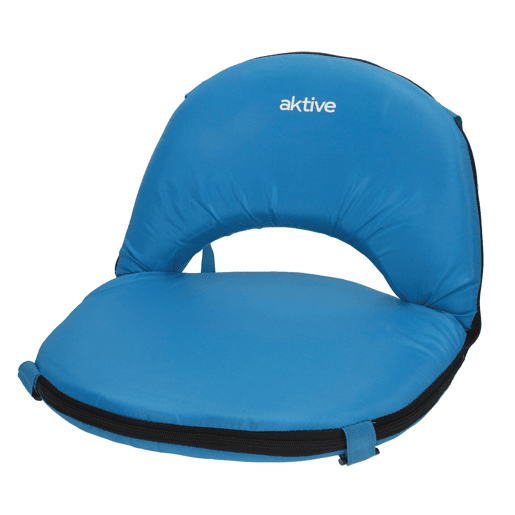 Aktive Assento dobrável azul com encosto ajustável