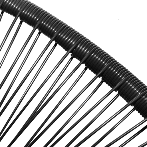 Cadeira de vime preto, forma oval
