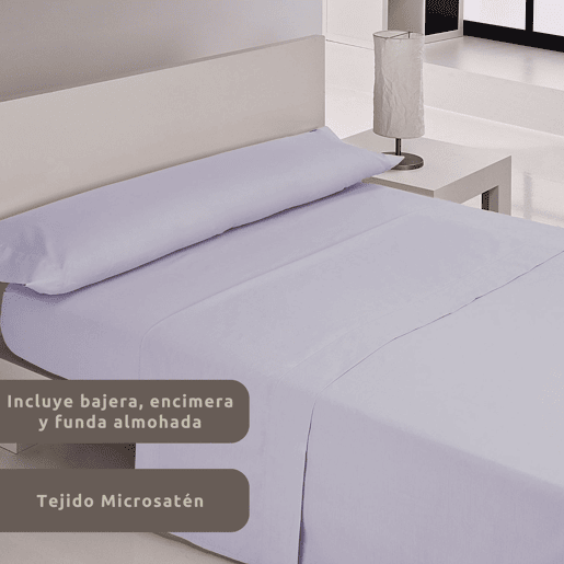 A Folha de Cama Lisa de Microfibre do Lilás Cama 180cm Donegal Collections