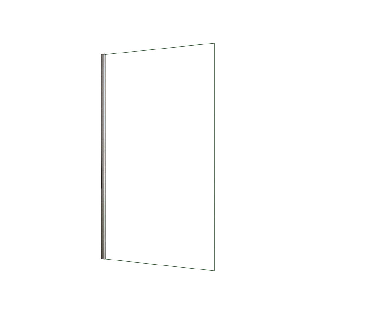 Mampara de ducha fija panel pantalla fija vidrio templado de 8mm con tratamiento antical perfil cromo (138-140)x200cm