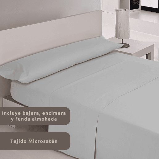 A Folha de Cama Lisa de Microfibre do Cinza Cama 180cm Donegal Collections