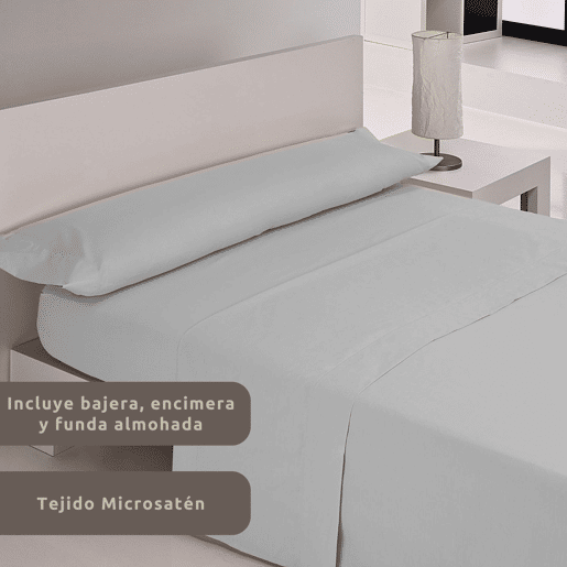 A Folha de Cama Lisa de Microfibre do Cinza Cama de 90cm Donegal Collections