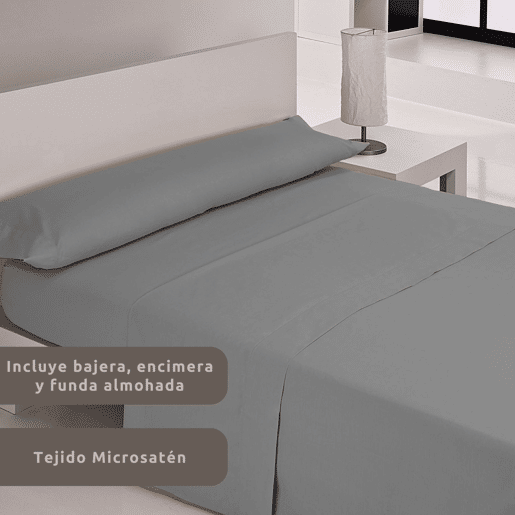 A Folha de Cama Lisa de Microfibre do Preto Cama 180cm Donegal Collections