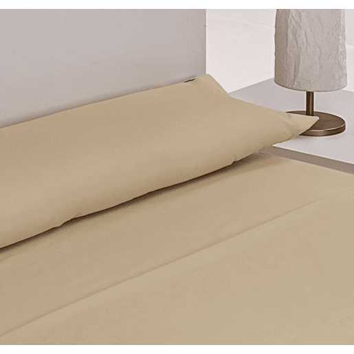 A Folha de Cama Lisa de Microfibre do Bege Cama 180cm Donegal Collections