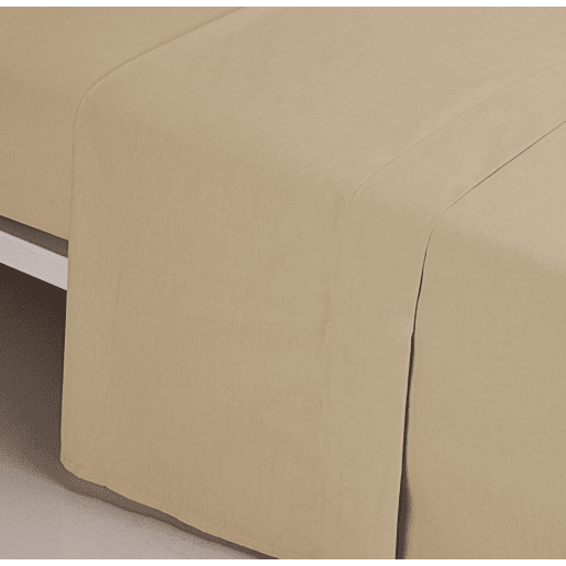 A Folha de Cama Lisa de Microfibre do Bege Cama 180cm Donegal Collections