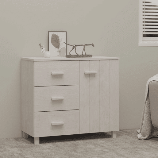 vidaXL Aparador HAMAR 90x40x80 cm pinho maciço branco vidaXL Aparador HAMAR 90x40x80 cm pinho maciço branco