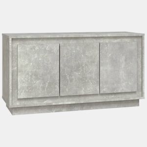 vidaXL Aparador 102x35x55 cm derivados de madeira cinza-cimento