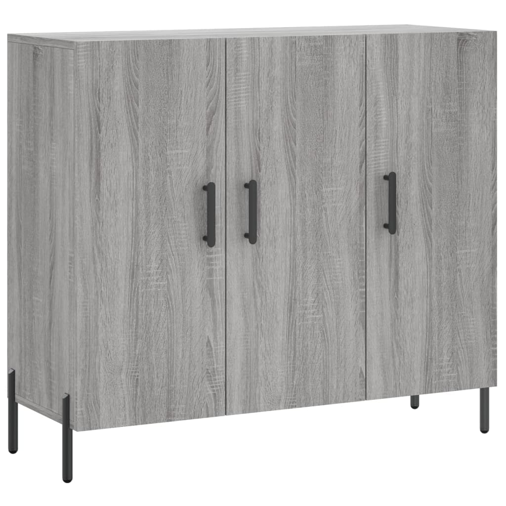Vidaxl aparador de madera de ingeniería gris sonoma 90x34x80 cm