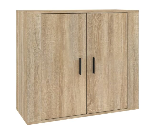 Vidaxl aparador madera contrachapada color roble sonoma 80x33x70 cm