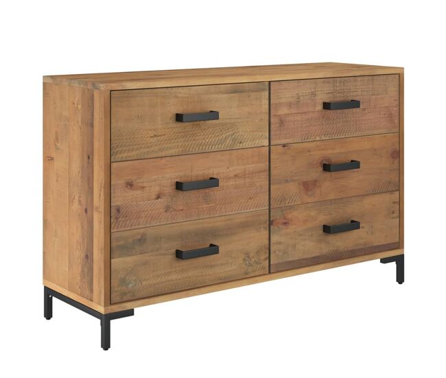 Vidaxl aparador de madera maciza de pino marrón 110x35x70 cm