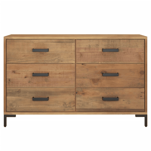 vidaXL Aparador 110x35x70 cm pinho maciço castanho