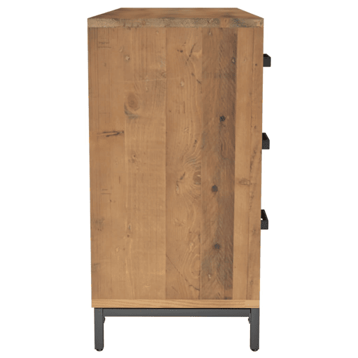 vidaXL Aparador 110x35x70 cm pinho maciço castanho