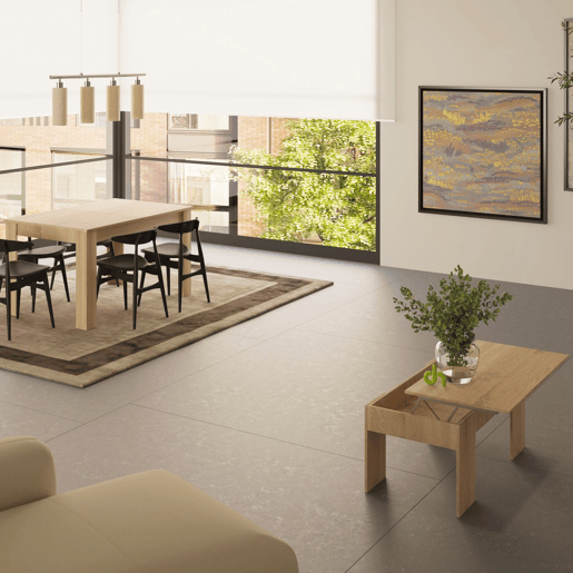 Pack mesa de jantar 140 e mesa de centro Vita Carvalho canadiano 140 x 78 x 90 cm