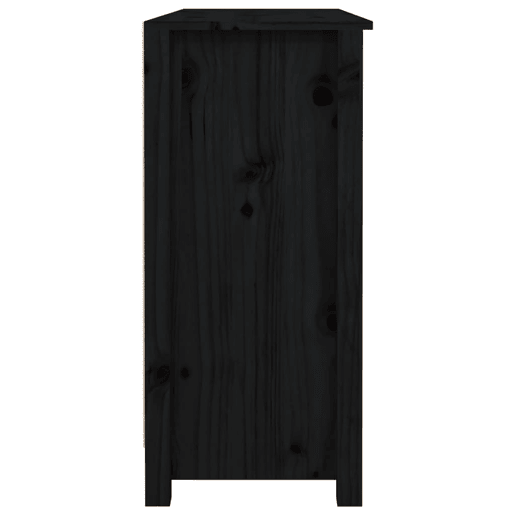 vidaXL Aparador100x35x74,5 cm madeira de pinho maciça preto