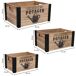Cajones de madera impresos set 3 pzas Cajones de madera impresos set 3 pzas Marrón