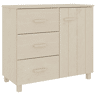 vidaXL Aparador HAMAR 90x40x80 cm pinho maciço castanho-mel