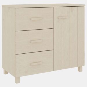 vidaXL Aparador HAMAR 90x40x80 cm pinho maciço castanho-mel