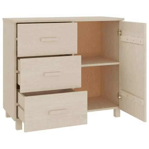 vidaXL Aparador HAMAR 90x40x80 cm pinho maciço castanho-mel