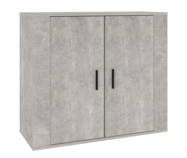 Vidaxl aparador de madera contrachapada gris hormigón 80x33x70 cm