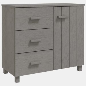 vidaXL Aparador HAMAR 90x40x80 cm pinho maciço cinza-claro